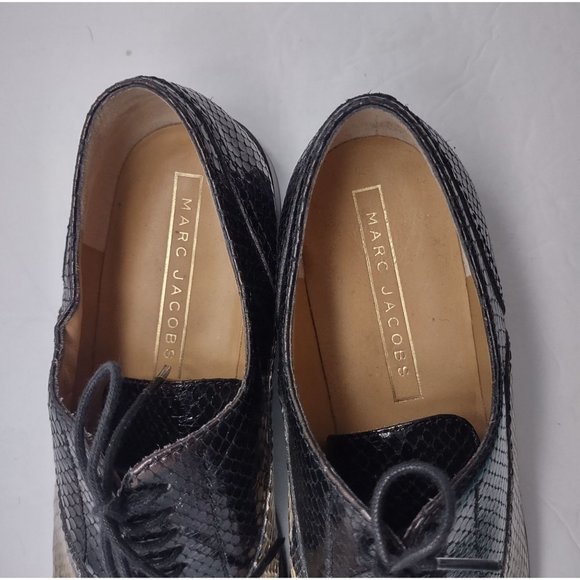 Marc Jacobs leather animal print oxfords size 9 - Picture 8 of 10